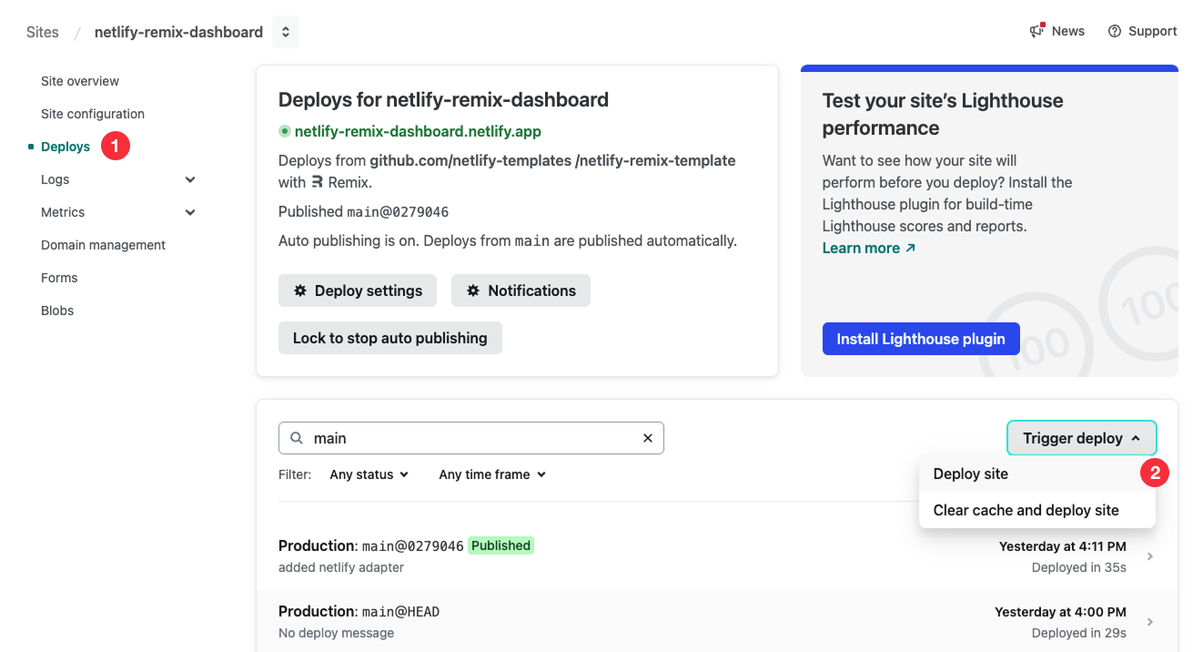 Supabase Netlify extension configuration